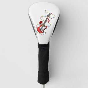 Electric Guitar Santa Claus Music Christmas Lover Golf Head Cover