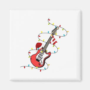 Electric Guitar Santa Claus Music Christmas Lover Magnet