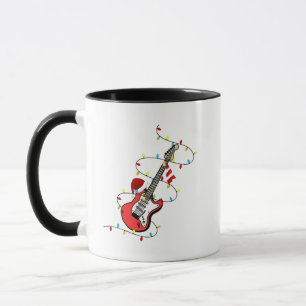 Electric Guitar Santa Claus Music Christmas Lover Mug