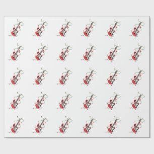 Electric Guitar Santa Claus Music Christmas Lover  Wrapping Paper
