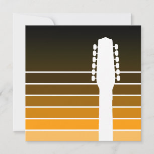 electric guitar silhouette : amber fade