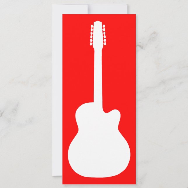 electric guitar silhouette invitation (Front)