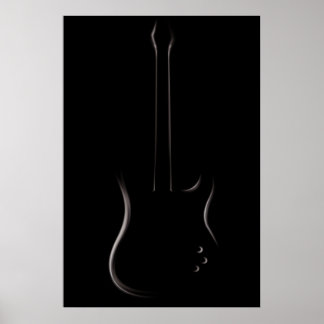 Electric Guitar Silhouette Poster
