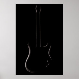 Electric Guitar Silhouette Poster
