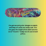 Electric guitar skateboard<br><div class="desc">This is part of a series of designs around electric guitars, and there is a lot going on in these designs, some are more abstract while others have a more psychedelic look and some have a combination of both. These designs were originally created as tattoo designs before I realised how...</div>