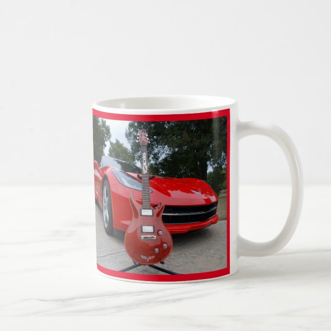 Electric Guitar & Sports Car Coffee Mug (Right)