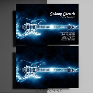 Electric Guitar Teacher Business Card