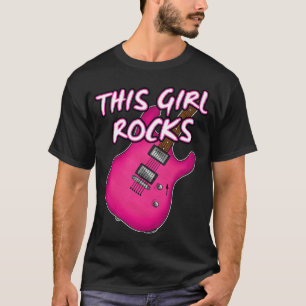 Electric Guitar This Girl Rocks Female Guitarist M T-Shirt
