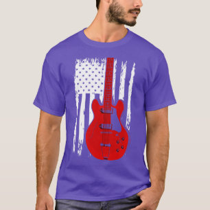 Electric Guitar US Flag Musician Guitarist T-Shirt