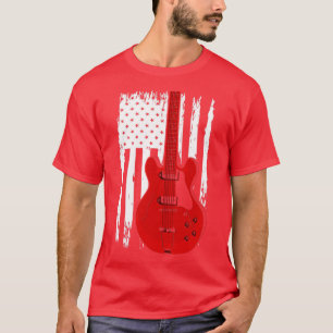 Electric Guitar US Flag Musician Guitarist T-Shirt
