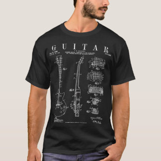 Electric Guitar Vintage Patent Guitarist Drawing P T-Shirt