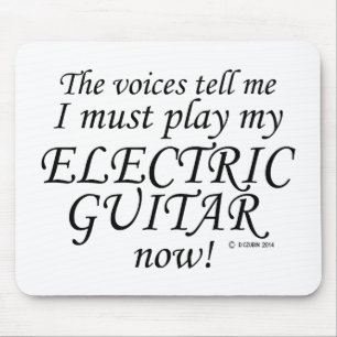 Electric Guitar Voices Say Must Play Mouse Pad