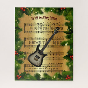 Electric Guitar~ “We Wish You A Merry Christmas” ~ Jigsaw Puzzle