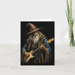 Electric Guitar Wizard Rock Star Sodasy Guitarist Card