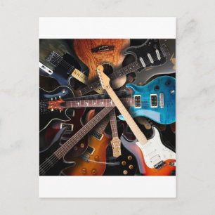 Electric Guitars Concept Postcard