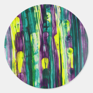 Electric Harmony -handmade artwork Classic Round Sticker
