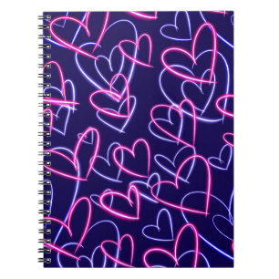 Electric Hearts Glow  Notebook