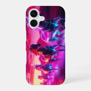 Electric Herd - Synthwave Horses iPhone 16 Case