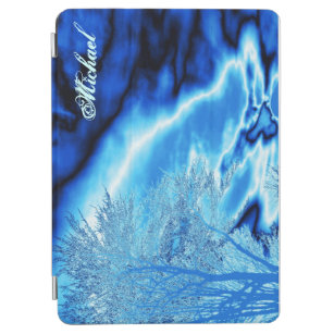 Electric Iced Blue Tree N Sky iPad Air Cover