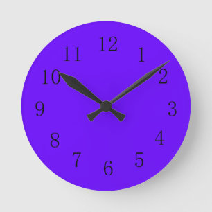 Electric Indigo Blue Kitchen Wall Clock