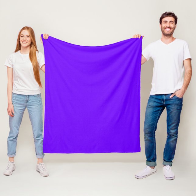 Electric Indigo Colour Fleece Blanket (In Situ)