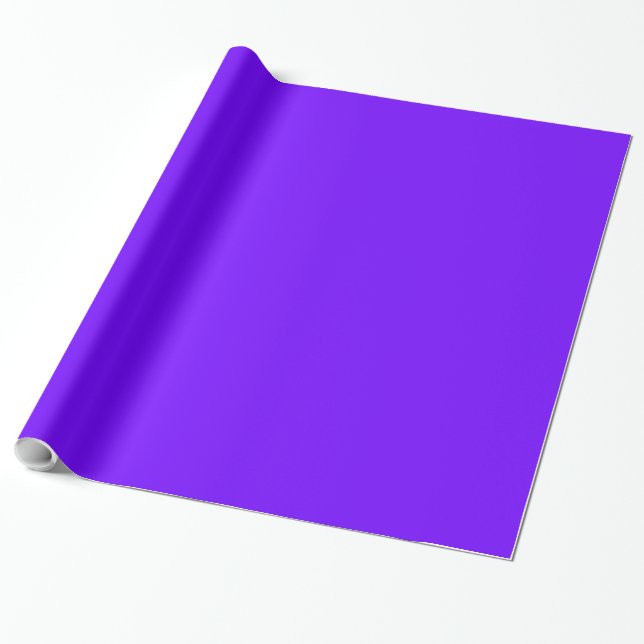 Electric Indigo Colour Wrapping Paper (Unrolled)