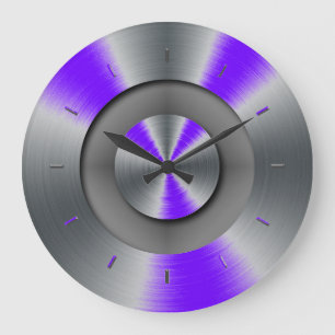 Electric Indigo Highlighted Colour Complementing Large Clock