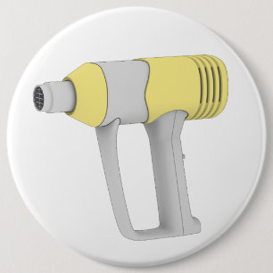 Electric industrial heat gun 6 cm round badge