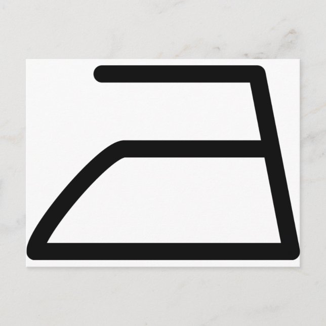 electric iron icon postcard (Front)