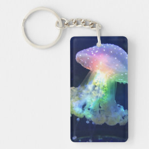 Electric Jellyfish Keychain