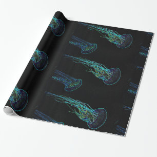 Electric jellyfish wrapping paper