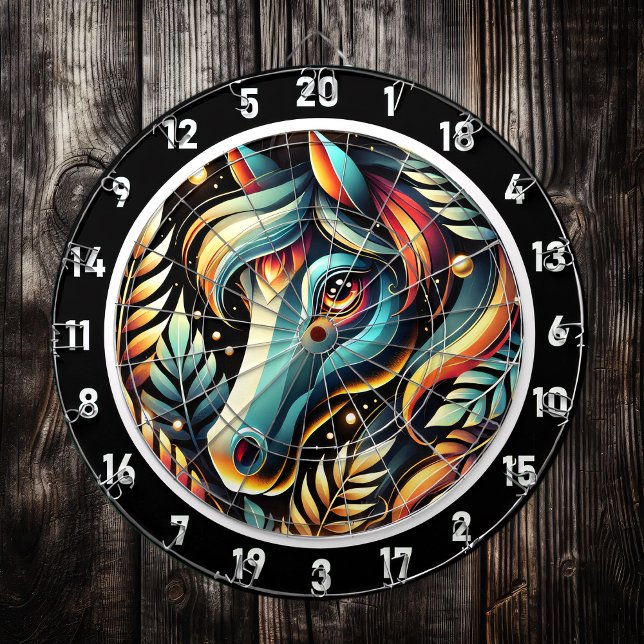 Electric Jungle Horse Room Accent Dartboard (Creator Uploaded)