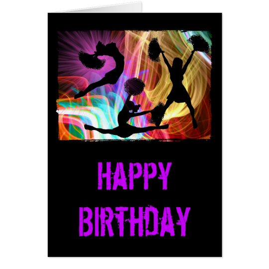 Electric Laser Show Cheerleaders Card