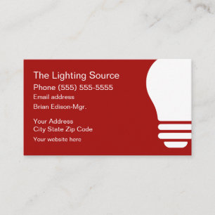 Electric Lighting Supply Business Card
