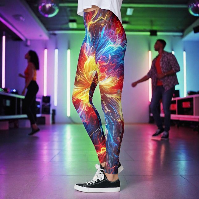 Electric Lightning Bright Colours  Leggings (Creator Uploaded)