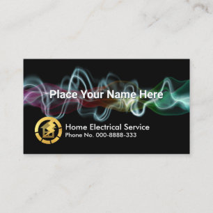 Electric Lightning Charge Your Name Business Card