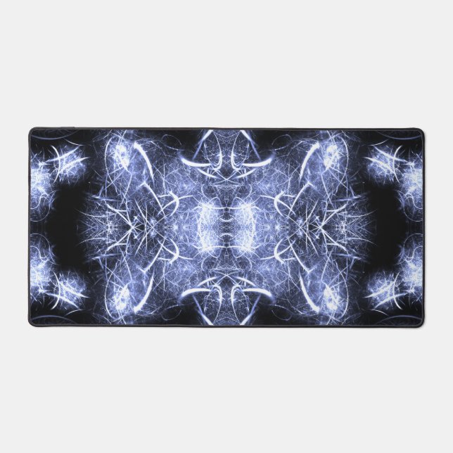 Electric Lightning Mandala Fractal Art Desk Mat (Front)
