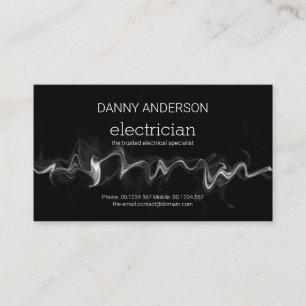 Electric Lightning Strike Electrical Contractor Business Card