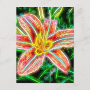 Electric Lily Flat Postcard