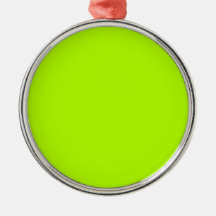 Electric Lime Green Accent Colour Decor Customise Metal Ornament