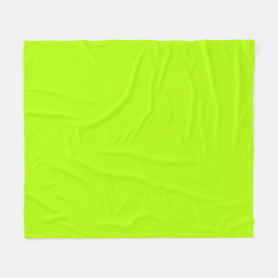 Electric Lime Green Accent Ready to Customise Fleece Blanket