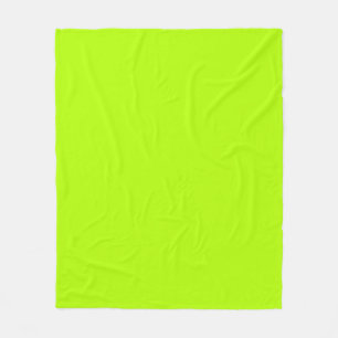 Electric Lime Green Accent Ready to Customise Fleece Blanket