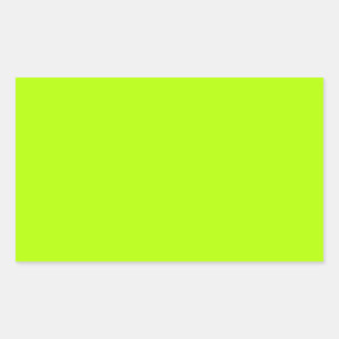 Electric Lime Green Colour Ready to Customise Rectangular Sticker