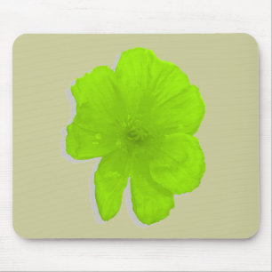 Electric Lime/ PopArt Flower Mouse Pad