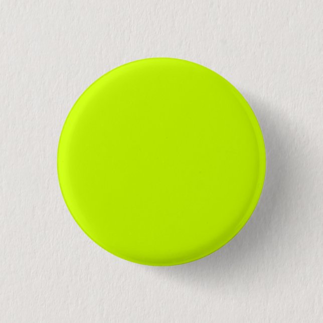 Electric Lime Solid Colour 3 Cm Round Badge (Front)