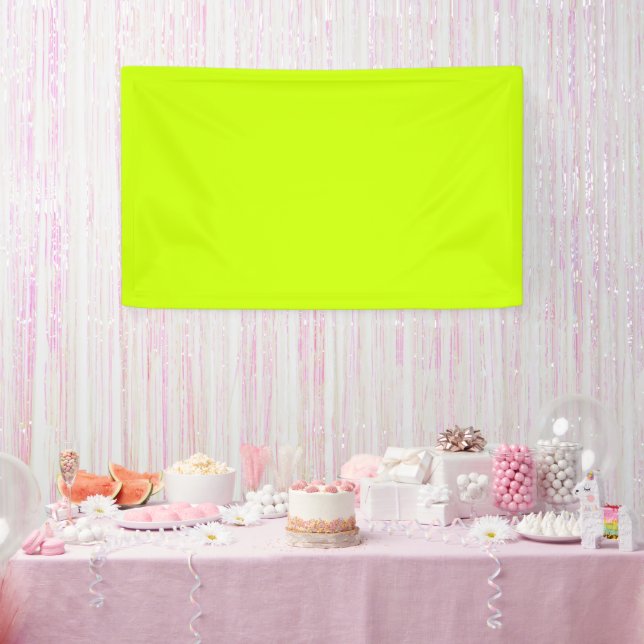 Electric Lime Solid Colour Banner (Party)