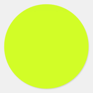 Electric Lime Solid Colour Classic Round Sticker