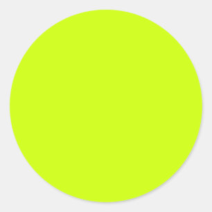 Electric Lime Solid colour  Classic Round Sticker