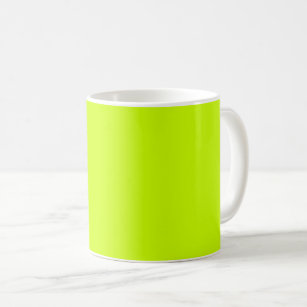 Electric Lime Solid Colour Coffee Mug