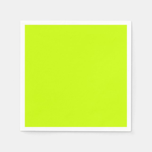 Electric Lime Solid colour  Napkin (Front)